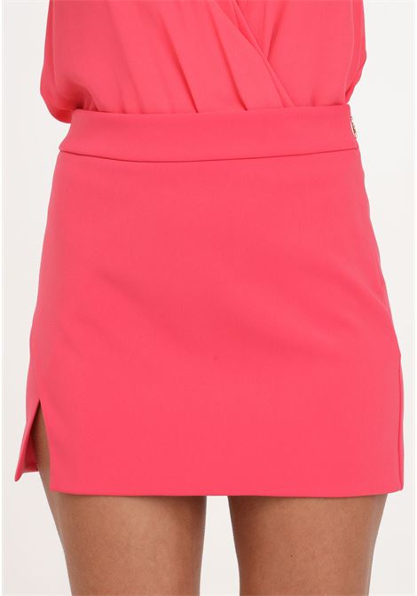 Hybrid rose women's skirt with slit on the front PATRIZIA PEPE | 8G0380/A6F5M481